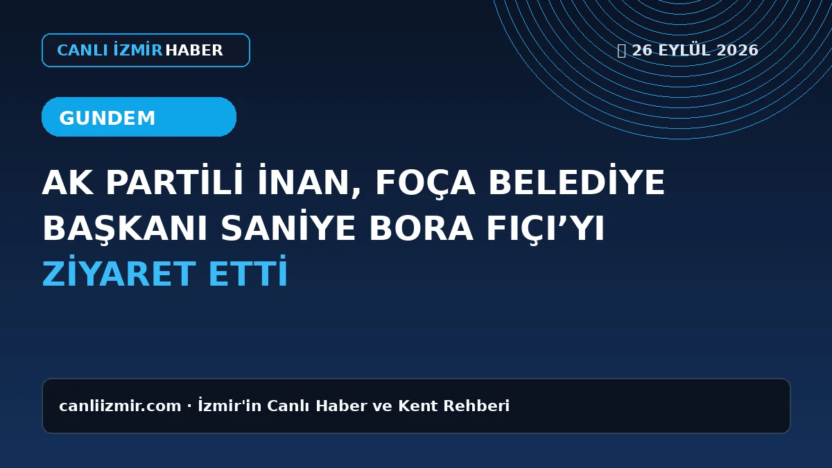 Foça Belediye Başkanı Saniye Bora Fıçı'nın AK Partili İnan ile görüşmesi