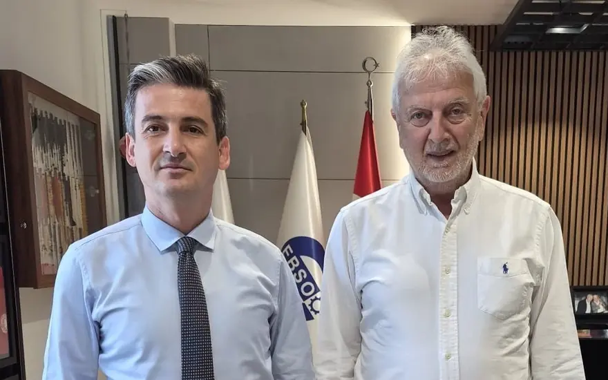 EBSO Başkanı Yorgancılar ve Çeşme Kaymakamı Mehmet Maraşlı'nın toplantısı
